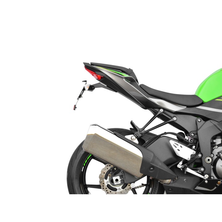 SUPPORT DE PLAQUE AVEC ECLAIREUR ZX6R (19-25) (vendu ss clignotants)