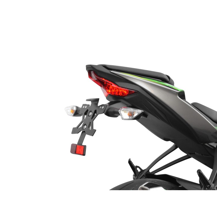 SUPPORT DE PLAQUE AVEC ECLAIREUR ZX6R (19-25) (vendu ss clignotants)